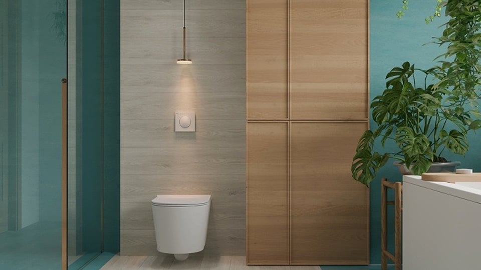 Кварцвинил Alpine Floor в ванной комнате